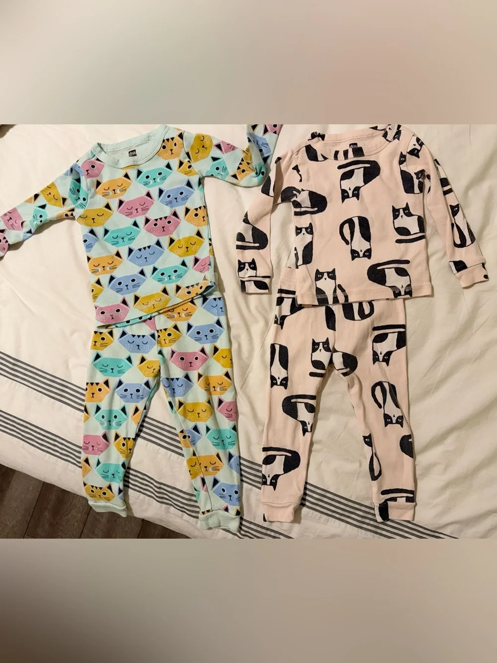 Tea Collection Kids Pajamas-set of 2 Cat Prints